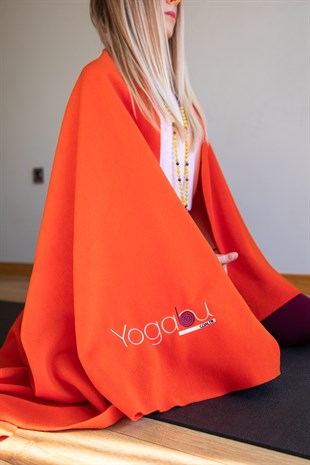Logolu Yoga Battaniyesi - Turuncu